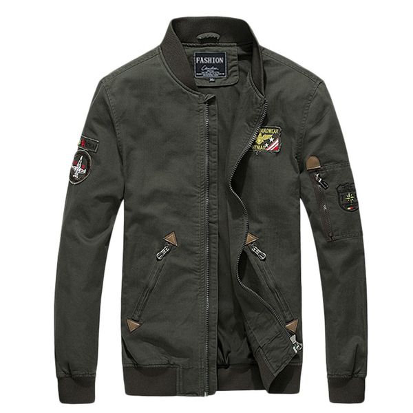 men's jackets bomber winter thicken long sleeve flying jacket embroidery zippered coats parka man wind plus size, Black;brown
men's jackets bomber winter thicken long sleeve flying jacket embroidery zippered coats parka man wind plus size, Black;brown