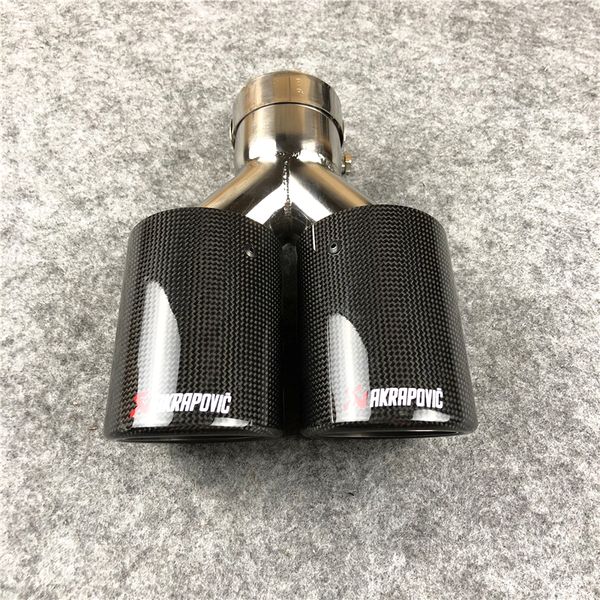 1 pc car styling for universal same long exhaust end tips auto muffler glossy carbon exhaust pipes with akrapovic logo
1 pc car styling for universal same long exhaust end tips auto muffler glossy carbon exhaust pipes with akrapovic logo