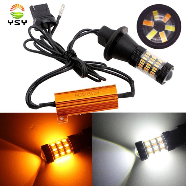 ysy 2pcs white+amber t20 7440 w21w 4014 60 smd led nonpolarity no error led canbus car turn lights drl 12v dual color switchback
ysy 2pcs white+amber t20 7440 w21w 4014 60 smd led nonpolarity no error led canbus car turn lights drl 12v dual color switchback