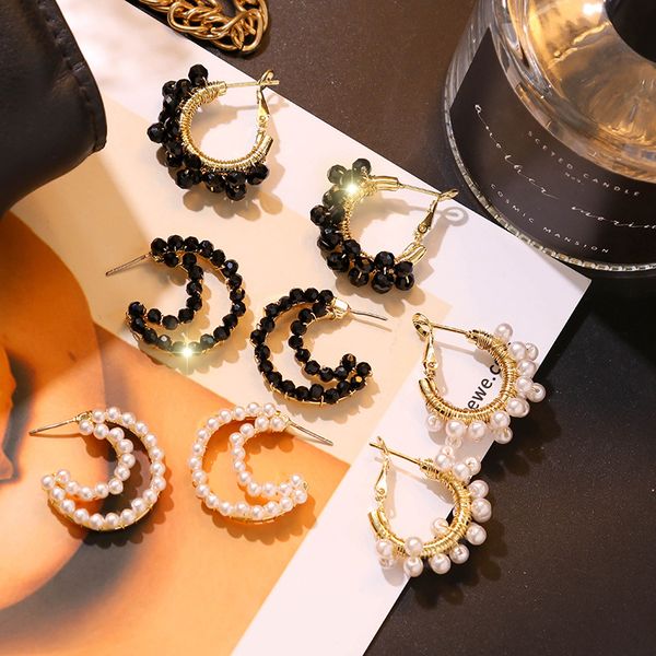 unique design small crystal pearl hoop earrings for women girls sweet earrings circle round earring 2020 new statement, Golden;silver
unique design small crystal pearl hoop earrings for women girls sweet earrings circle round earring 2020 new statement, Golden;silver