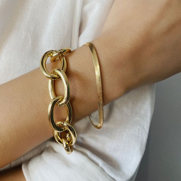 punk hip-hop heavy metal chunky thick bracelet fashion adjustable snake bone bracelet set women charm set friend couple, Golden;silver
punk hip-hop heavy metal chunky thick bracelet fashion adjustable snake bone bracelet set women charm set friend couple, Golden;silver