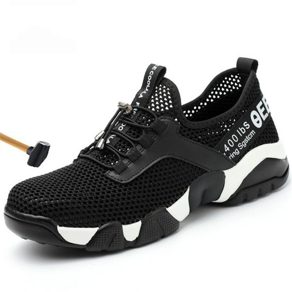 men's steel head safety work shoes mesh light breathable casual sports shoes anti-piercing labor insurance safety, Black
men's steel head safety work shoes mesh light breathable casual sports shoes anti-piercing labor insurance safety, Black