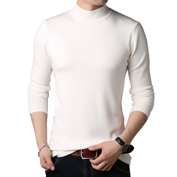 browon men brand sweater colorful sweater slim fit sweaters men casual solid color turtelneck youth knitwear, White;black
browon men brand sweater colorful sweater slim fit sweaters men casual solid color turtelneck youth knitwear, White;black