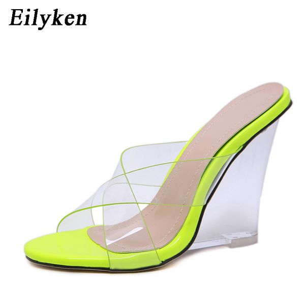 eilyken plus size 35-41 pvc transparent wedge slippers sandals clear high heels summer party crystal female slippers, Black
eilyken plus size 35-41 pvc transparent wedge slippers sandals clear high heels summer party crystal female slippers, Black