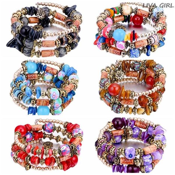 charm bracelets fashion multilayer bohemian beads crystal bracelet vintage women ethnic tibet imitation natural stone bangle w9, Golden;silver
charm bracelets fashion multilayer bohemian beads crystal bracelet vintage women ethnic tibet imitation natural stone bangle w9, Golden;silver