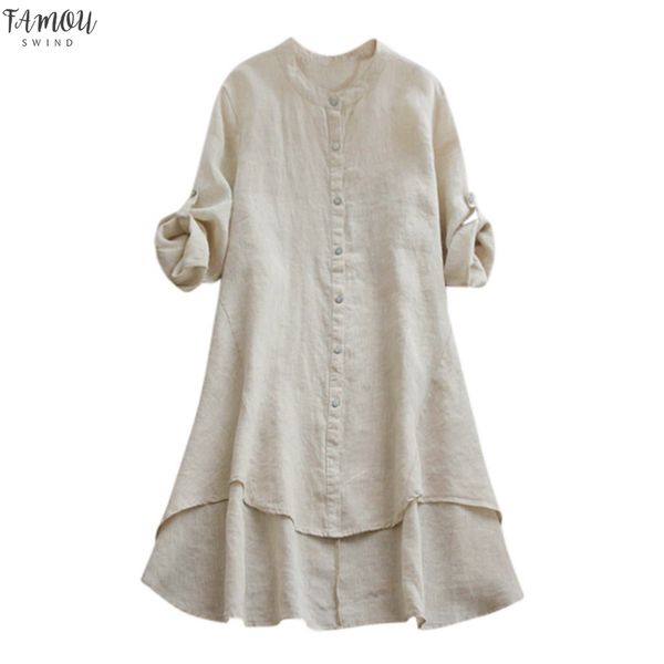 womens blouses plus size casual loose linen soild button long sleeve shirt blouse women 2020 fall grande taille femme, White
womens blouses plus size casual loose linen soild button long sleeve shirt blouse women 2020 fall grande taille femme, White