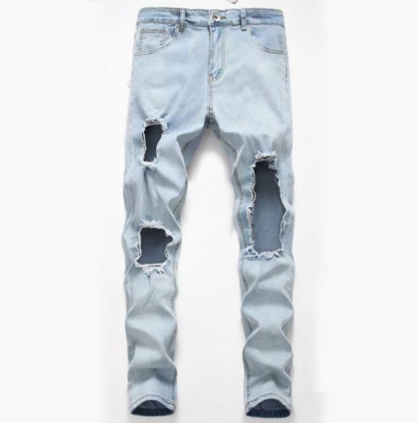 designer mens jeans street hole ripped jeans luxury hip hop nightclub casual pants for men, Blue
designer mens jeans street hole ripped jeans luxury hip hop nightclub casual pants for men, Blue