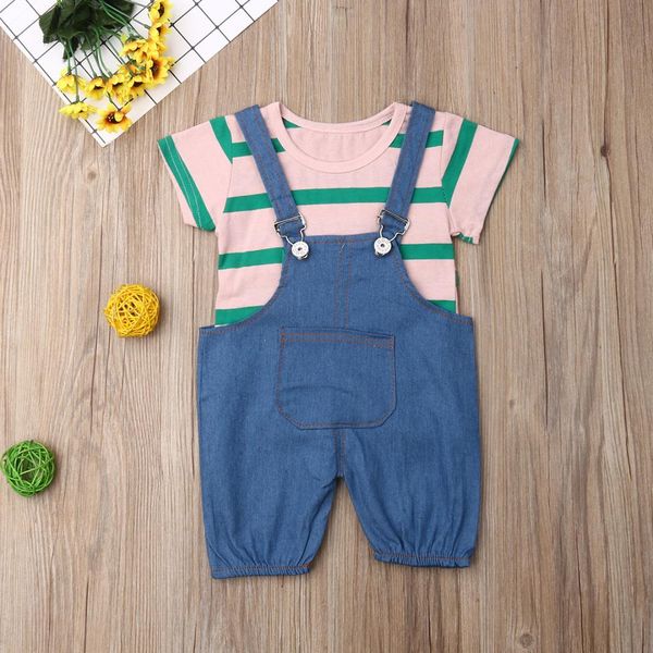pudcoco summer toddler baby boy girl clothes striped t-shirt strap pants jeans 2pcs outfits clothes overalls, White
pudcoco summer toddler baby boy girl clothes striped t-shirt strap pants jeans 2pcs outfits clothes overalls, White