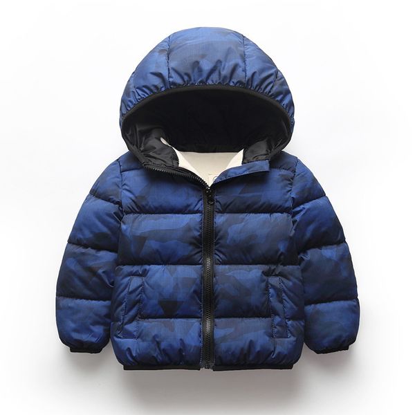children's cotton coat 2019 autumn winter boys girls thickening plus velvet jacket kids cotton paded hooded camouflage parkas, Blue;gray
children's cotton coat 2019 autumn winter boys girls thickening plus velvet jacket kids cotton paded hooded camouflage parkas, Blue;gray
