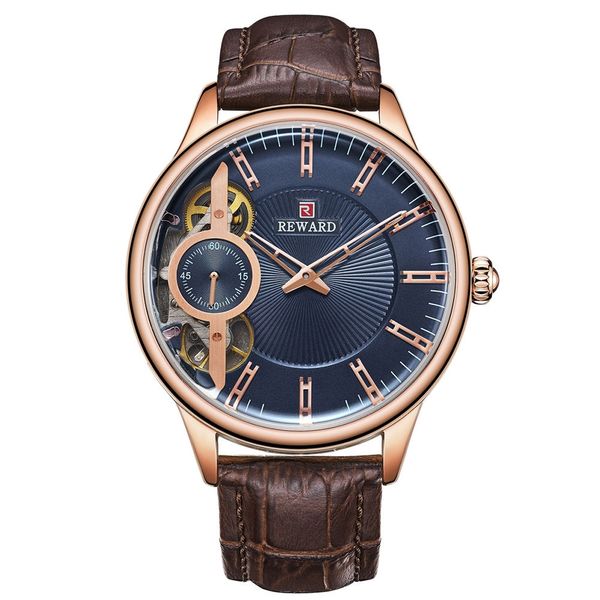 reward rd63091m men's automatic mechanical watch small seconds belt with box, Slivery;brown
reward rd63091m men's automatic mechanical watch small seconds belt with box, Slivery;brown
