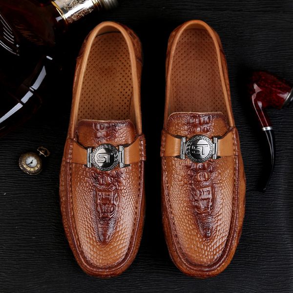 korean new crocodile skin loafer shoes men genuine leather slip-on moccasins handmade man casual shoes drive walk luxury leisure, Black
korean new crocodile skin loafer shoes men genuine leather slip-on moccasins handmade man casual shoes drive walk luxury leisure, Black