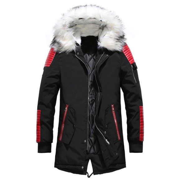 winter men's cotton jacket casual big fur collar warm jacket men casual thicken long coat mens outwear leather patchwork, Tan;black
winter men's cotton jacket casual big fur collar warm jacket men casual thicken long coat mens outwear leather patchwork, Tan;black