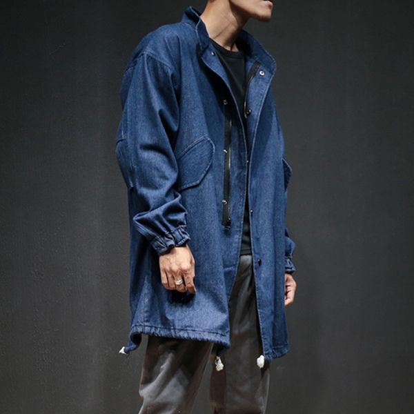 2019 autumn spring men denim trench coat male casual loose jean long fashion windbreaker jacket mens overcoat, Tan;black
2019 autumn spring men denim trench coat male casual loose jean long fashion windbreaker jacket mens overcoat, Tan;black