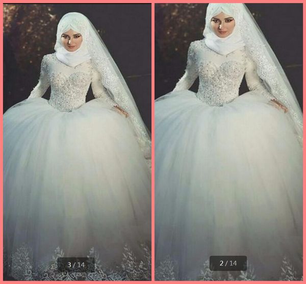 vestido de festa 2019 lace ball gown muslim women hijab muslim wedding dresses high neckline long sleeve modest bride gowns sale, White
vestido de festa 2019 lace ball gown muslim women hijab muslim wedding dresses high neckline long sleeve modest bride gowns sale, White