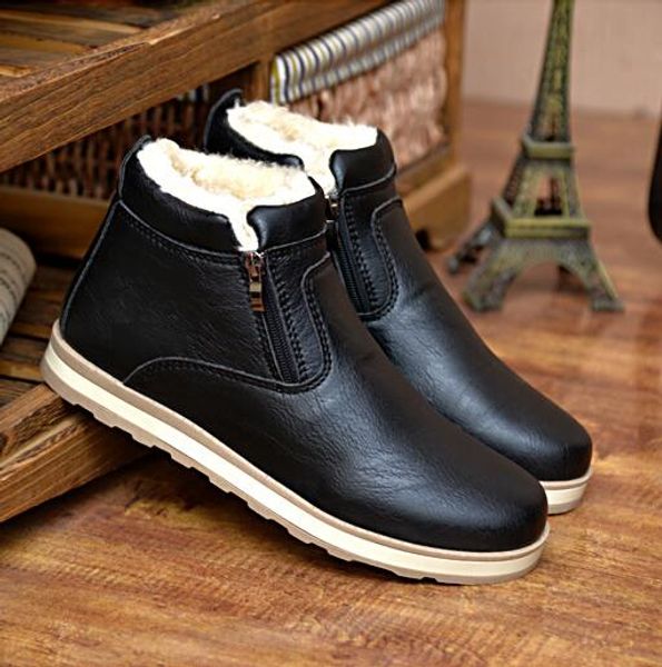 lzj new 2019 size 39-44 men winter warm boots casual shoes men fashion plush snow boots ankle boots fur leather footwear, Black
lzj new 2019 size 39-44 men winter warm boots casual shoes men fashion plush snow boots ankle boots fur leather footwear, Black