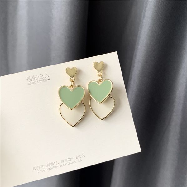 fashion temperament contracted elegant green peach heart earrings super sweet fairy female stud earrings jewelry accessories, Golden;silver
fashion temperament contracted elegant green peach heart earrings super sweet fairy female stud earrings jewelry accessories, Golden;silver