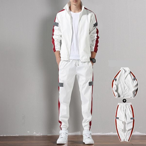 men's tracksuits sportswear set reflective article sporting fitness two pieces long sleeve jacket pants casual men track suit, Gray
men's tracksuits sportswear set reflective article sporting fitness two pieces long sleeve jacket pants casual men track suit, Gray