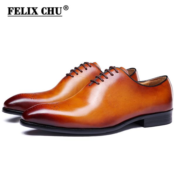 felix chu brand mens whole cut brown oxfords genuine leather classic lace up wedding party men black dress shoes brogue carved y200420
felix chu brand mens whole cut brown oxfords genuine leather classic lace up wedding party men black dress shoes brogue carved y200420
