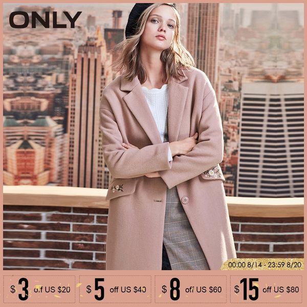 only 2019 autumn winter women wool coat new women's embroidered woolen coat |11834s539, Black;brown
only 2019 autumn winter women wool coat new women's embroidered woolen coat |11834s539, Black;brown