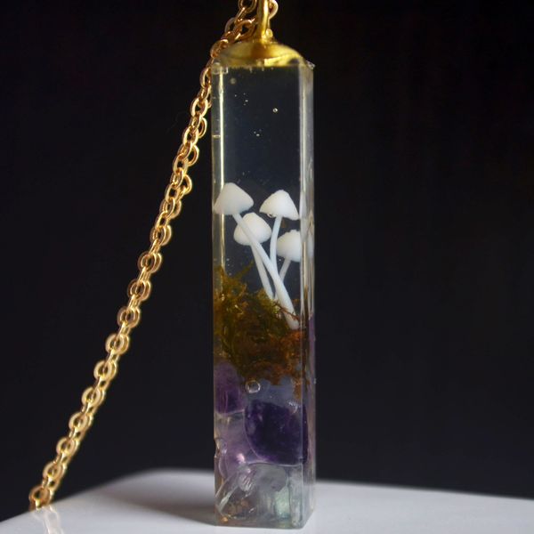 mushroom 3d forest landscape transparent cube resin gold color pendant chain long necklace women boho fashion jewelry bohemian, Silver
mushroom 3d forest landscape transparent cube resin gold color pendant chain long necklace women boho fashion jewelry bohemian, Silver