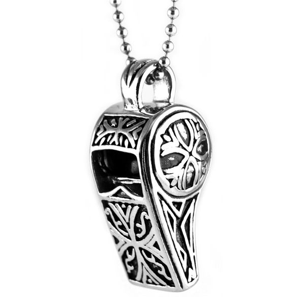 fashion jewelry titanium steel retro whistle pendant necklace personality punk rock whistles gift wholesale, Silver
fashion jewelry titanium steel retro whistle pendant necklace personality punk rock whistles gift wholesale, Silver