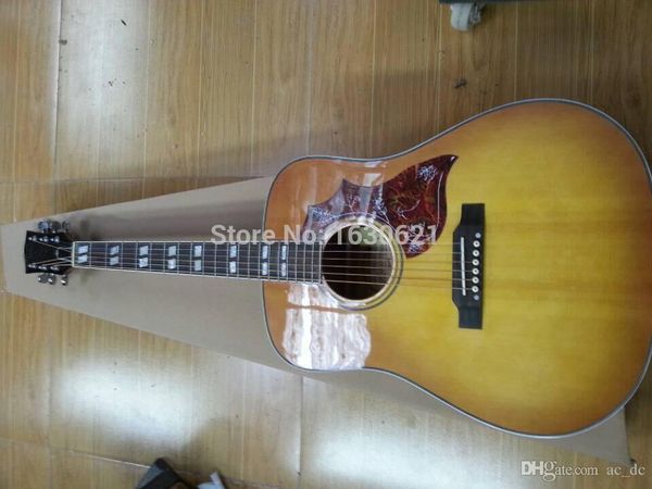 custom shop 41 inch humming tobacco sunburst acoustic electric guitar ,split parallelogram fingerboard inlay, red turtle pickguard
custom shop 41 inch humming tobacco sunburst acoustic electric guitar ,split parallelogram fingerboard inlay, red turtle pickguard