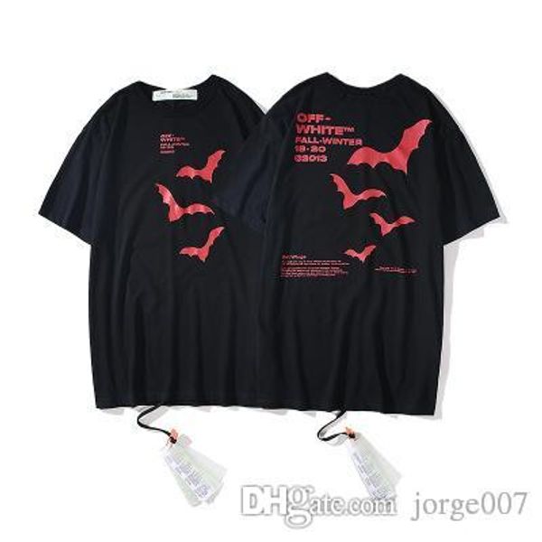 2019 ofw new mens t-shirts red bat wings print cotton loose casual couple short sleeve, White;black
2019 ofw new mens t-shirts red bat wings print cotton loose casual couple short sleeve, White;black