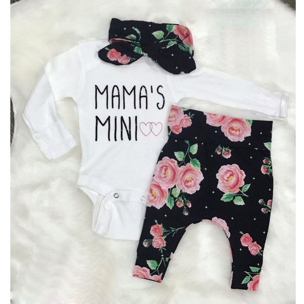 fashion casual newborn infant baby girls clothes letter printed romper jumpsuit floral pants headband outfits clothes set, White
fashion casual newborn infant baby girls clothes letter printed romper jumpsuit floral pants headband outfits clothes set, White