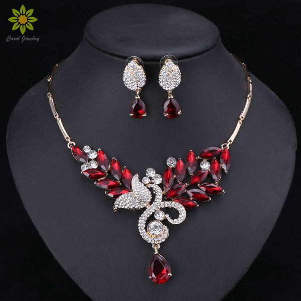 fashion jewelry sets nigerian women gold color bridal green/red crystal wedding african beads necklace earring sets, Slivery;golden
fashion jewelry sets nigerian women gold color bridal green/red crystal wedding african beads necklace earring sets, Slivery;golden