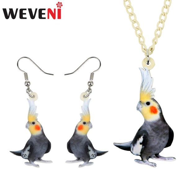weveni acrylic jewelry sets cute gray cockatoo necklace earrings fashion bird pendant for women girls lovers gift decoration, Silver
weveni acrylic jewelry sets cute gray cockatoo necklace earrings fashion bird pendant for women girls lovers gift decoration, Silver