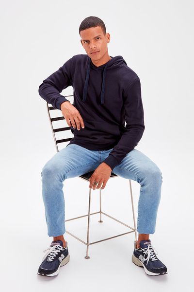 trendyol navy blue men 's hooded long sleeve kangaroo pocket new sweatshirt tmnaw20sw0163, Black
trendyol navy blue men 's hooded long sleeve kangaroo pocket new sweatshirt tmnaw20sw0163, Black