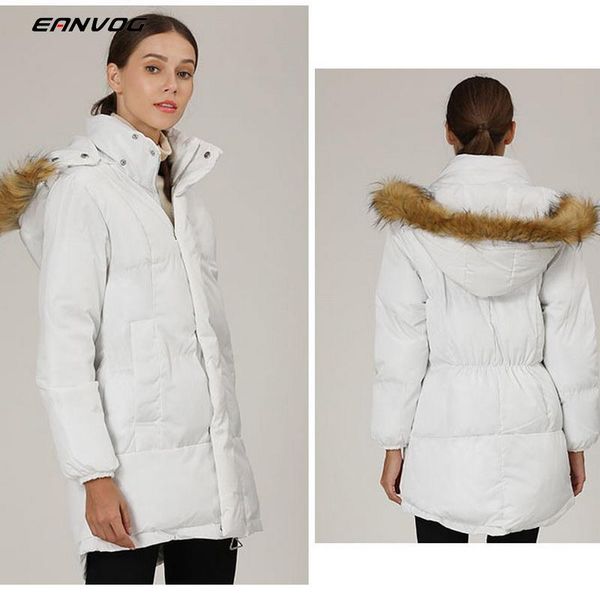eanvog 2019 winter jacket women coat long white duck down jacket parka warm women coat parkas doudoune femme hiver, Black
eanvog 2019 winter jacket women coat long white duck down jacket parka warm women coat parkas doudoune femme hiver, Black
