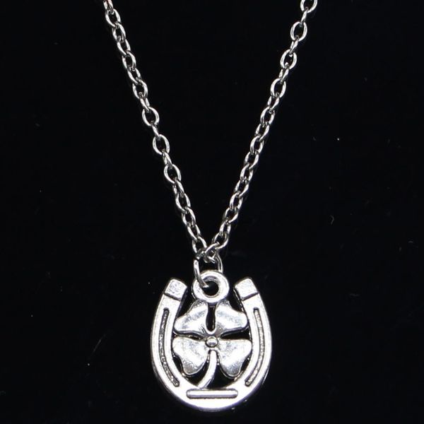 20pcs new fashion necklace 18x15mm horseshoe lucky clover silver pendants short long women men colar gift jewelry choker
20pcs new fashion necklace 18x15mm horseshoe lucky clover silver pendants short long women men colar gift jewelry choker