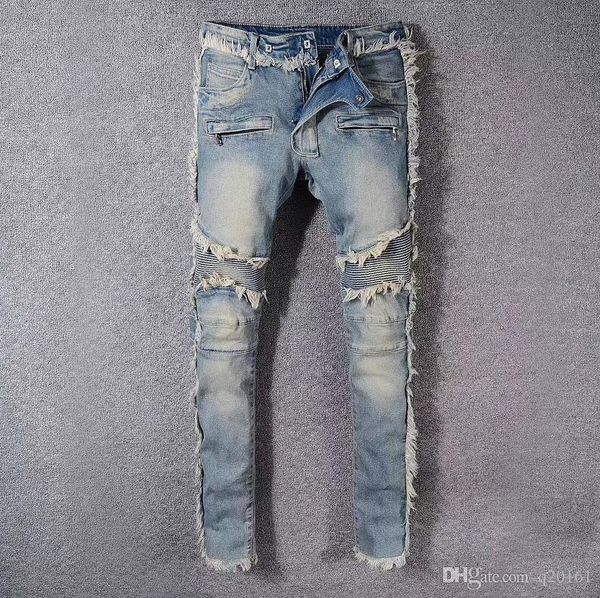 wholesale-mens designer ripped skinny straight slim elastic luxry denim fit biker jeans pants long pants ripped stylish straight slim jeans
wholesale-mens designer ripped skinny straight slim elastic luxry denim fit biker jeans pants long pants ripped stylish straight slim jeans