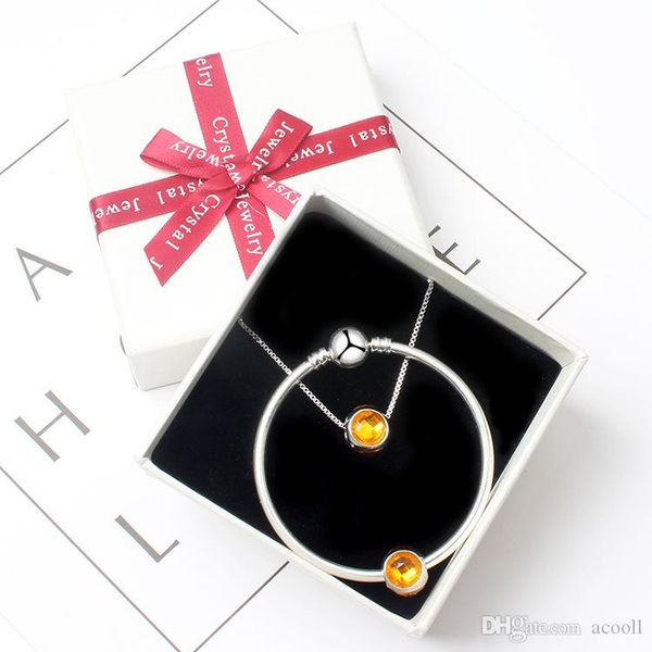 fashion 10 colors single crystal bracelet / necklace set suitable for pandora style european charm beads diy bracelet jewelry, Silver
fashion 10 colors single crystal bracelet / necklace set suitable for pandora style european charm beads diy bracelet jewelry, Silver