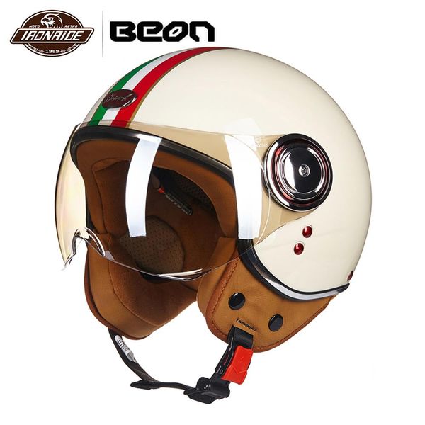 

beon motorcycle helmet motorcycle scooter 3/4 open face halmet motocross vintage casque moto casque casco motocicleta capacete