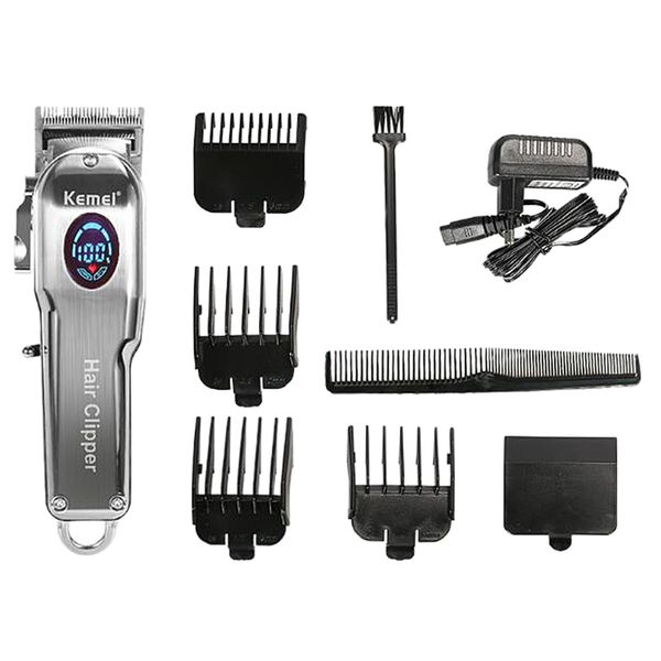 kemei km-2002 metal electric hair clipper shaver men electric hair trimmer lcd hair cutter haircut machine barber shop eu plug us converter 
kemei km-2002 metal electric hair clipper shaver men electric hair trimmer lcd hair cutter haircut machine barber shop eu plug us converter