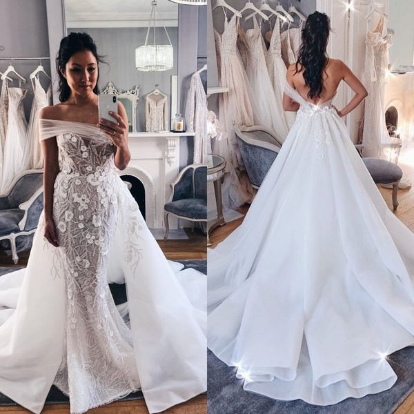 gorgeous overskirt mermaid wedding dresses with detachable train lace beads country wedding dress sweep train luxury robes de mariée, White
gorgeous overskirt mermaid wedding dresses with detachable train lace beads country wedding dress sweep train luxury robes de mariée, White