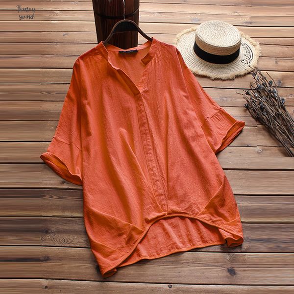 blouse plus size vintage womens batwing sleeve shirts fashion linen asymmetric hem blusas kaftan summer casual mujer, White
blouse plus size vintage womens batwing sleeve shirts fashion linen asymmetric hem blusas kaftan summer casual mujer, White