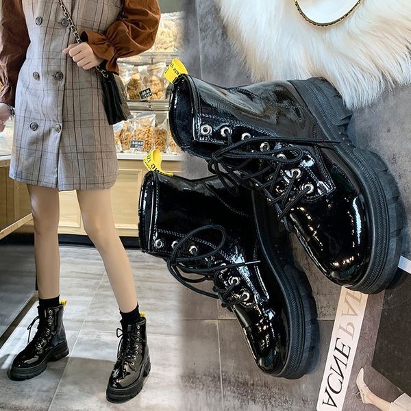 shoes boots women new 2019 round toe lace up low heels booties clogs platform booties ladies luxury designer rock mid-calf rubbe, Black
shoes boots women new 2019 round toe lace up low heels booties clogs platform booties ladies luxury designer rock mid-calf rubbe, Black