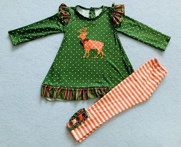 baby girl christmas embroidery deer print fall long sleeve 2 pieces outfits with ruffle stripe pants clothing set, White
baby girl christmas embroidery deer print fall long sleeve 2 pieces outfits with ruffle stripe pants clothing set, White