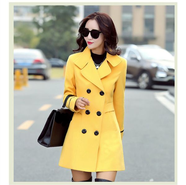 2018 new autumn winter plus size women coat elegant double breasted coat turn-down collar fashion blends casual long, Black
2018 new autumn winter plus size women coat elegant double breasted coat turn-down collar fashion blends casual long, Black