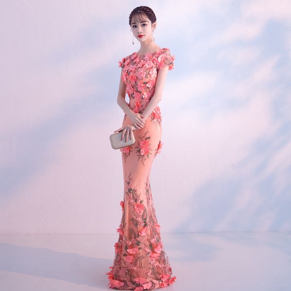 pink oversize 3xl chinese sequins oriental party female cheongsam stage show qipao dress elegant celebrity banquet dresses, Red
pink oversize 3xl chinese sequins oriental party female cheongsam stage show qipao dress elegant celebrity banquet dresses, Red