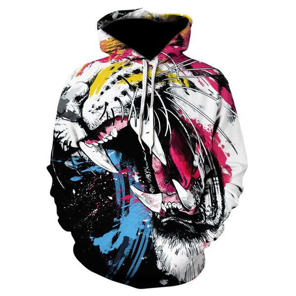 men's 3d tiger personalized painted tiger fangs hoodie, 2019 brand hoodie fashion tracksuit street coat, Black
men's 3d tiger personalized painted tiger fangs hoodie, 2019 brand hoodie fashion tracksuit street coat, Black