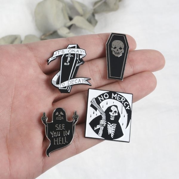 skull pin coffin enamel pins devil brooches skeleton lapel pins dark punk collection brooches for men women, Gray
skull pin coffin enamel pins devil brooches skeleton lapel pins dark punk collection brooches for men women, Gray