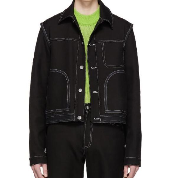s-6xl 2019 spring men's new fashion personality customized slim short simple white line jacket, Tan;black
s-6xl 2019 spring men's new fashion personality customized slim short simple white line jacket, Tan;black