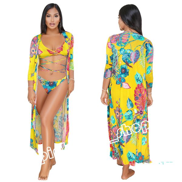 women summer swimwear three-piece suit floral printing bikini bandage sets + shirt female swimsuit tankini bathing suit s-xxl ly326, White;black
women summer swimwear three-piece suit floral printing bikini bandage sets + shirt female swimsuit tankini bathing suit s-xxl ly326, White;black
