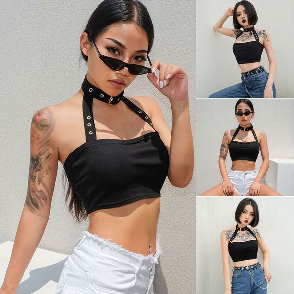 women ladies tanks summer vest crop sleeveless casual halter tank summer women clothes streetwear, White
women ladies tanks summer vest crop sleeveless casual halter tank summer women clothes streetwear, White