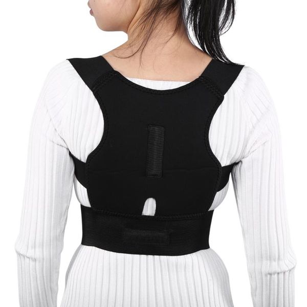 back support brand adjustable belt posture corrector brace clavicle spine shoulder lumbar correction, Black;blue
back support brand adjustable belt posture corrector brace clavicle spine shoulder lumbar correction, Black;blue