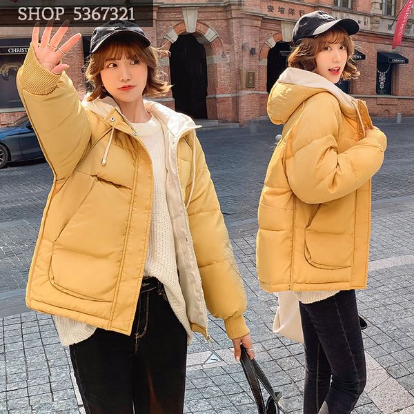 woman short fund self-cultivation thin 2019 winter down cotton loose coat thickening will code cotton-padded jacket tide, Black
woman short fund self-cultivation thin 2019 winter down cotton loose coat thickening will code cotton-padded jacket tide, Black